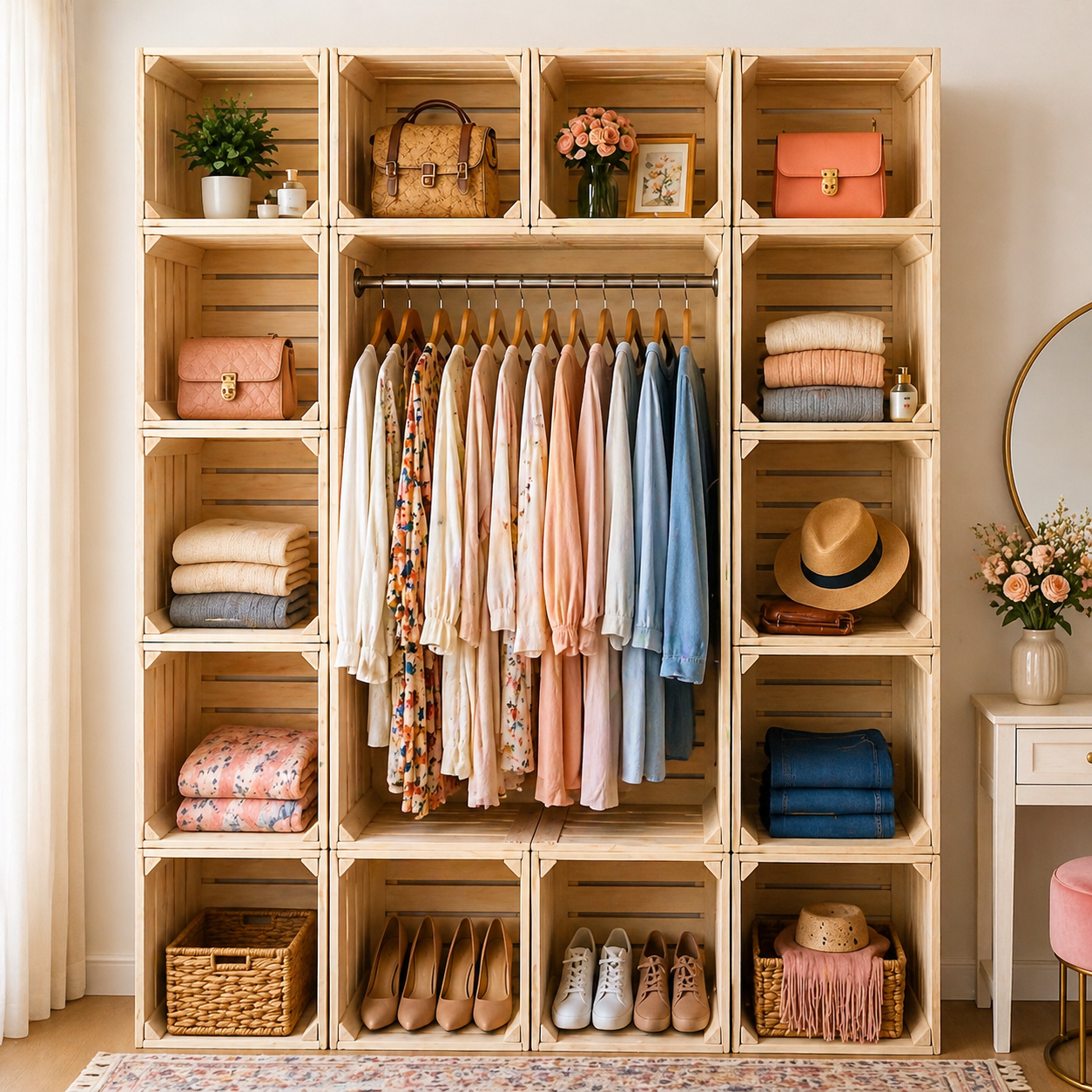 ModuCloset 14-Cube Wooden Closet