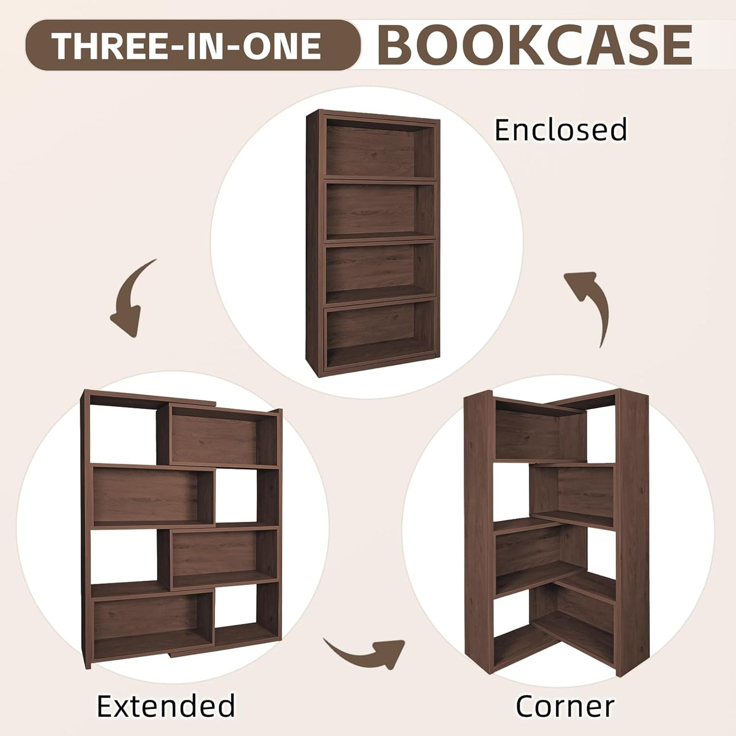 FlexiShelf 3-in-1 Expandable Bookcase