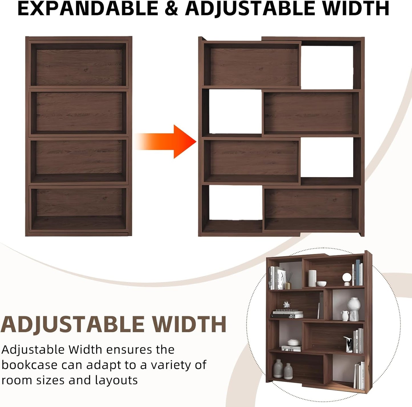 FlexiShelf 3-in-1 Expandable Bookcase