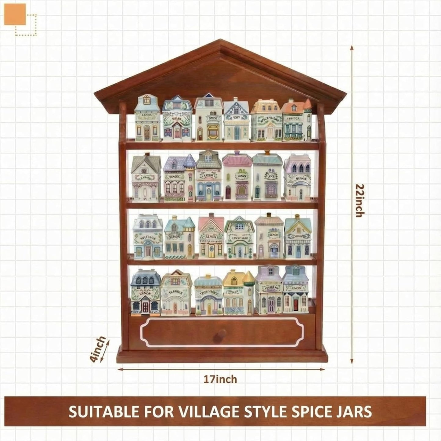 SpiceVillage Wall Storage Rack