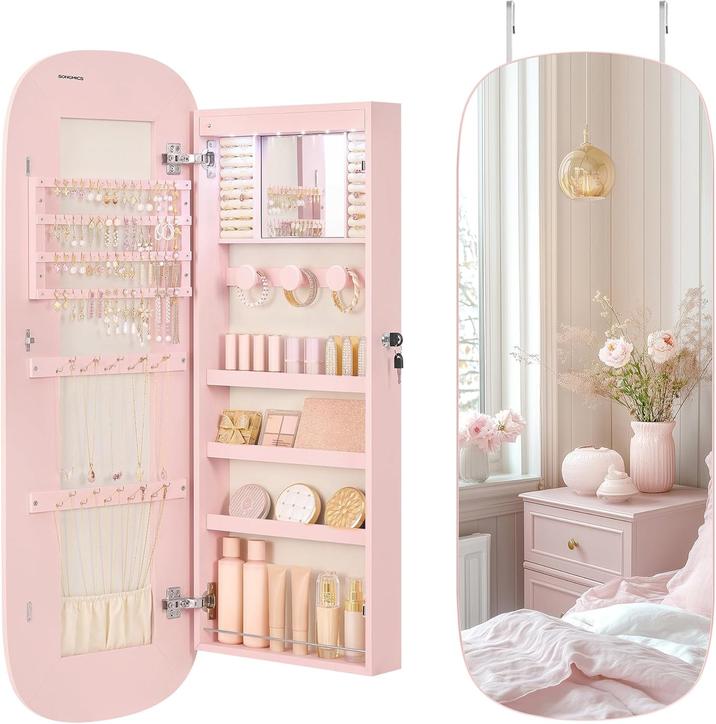SparkleView Lockable Jewelry & Makeup Organizer