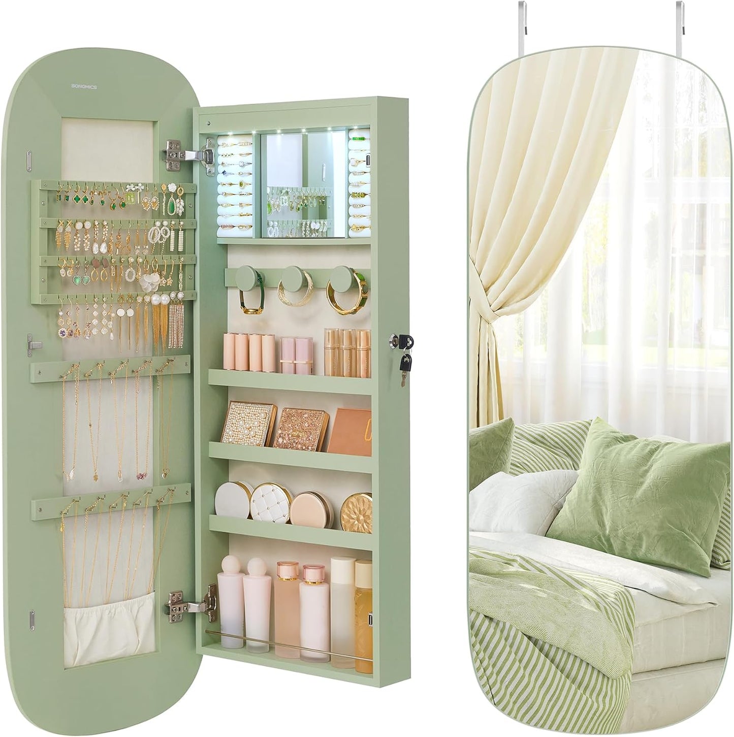 SparkleView Lockable Jewelry & Makeup Organizer