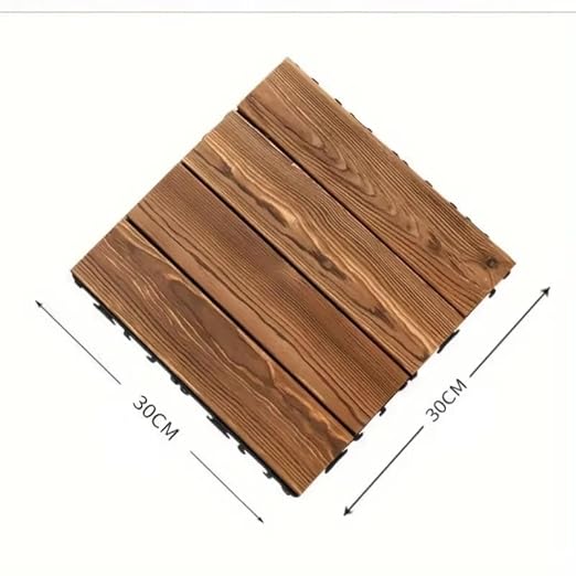 DeckEase Interlocking Wood Tile System (24-Piece Set)