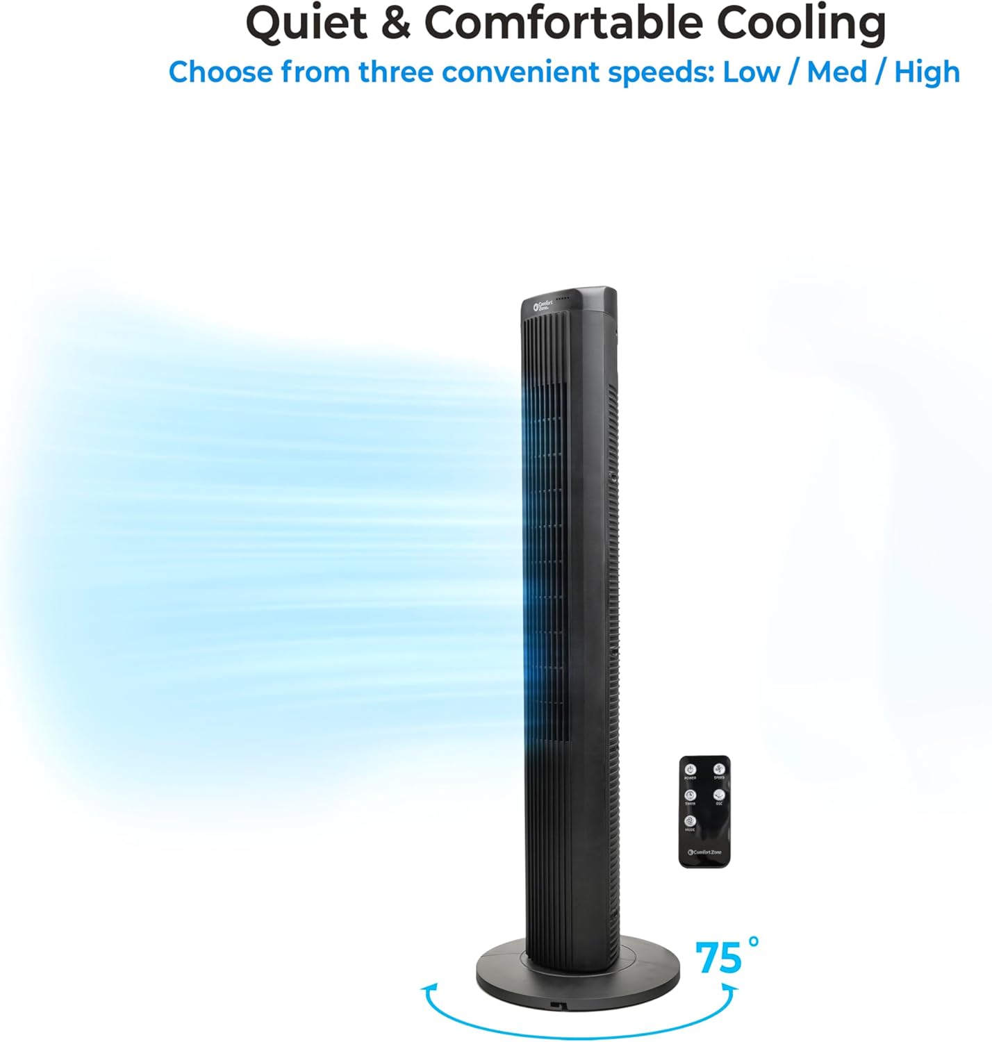 ComfortZone 40 Bladeless Tower Fan