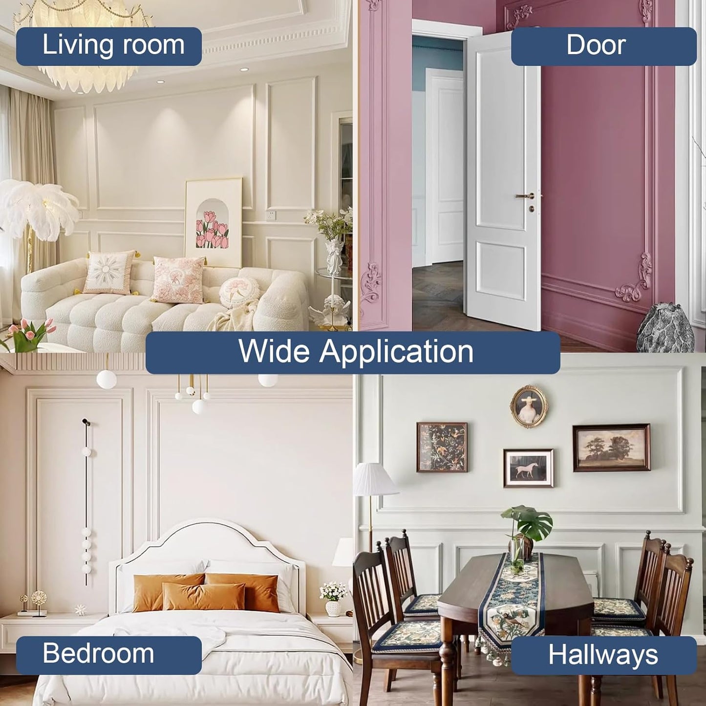 LuxeArchitectura Pre-Cut Wall Molding Kit (12-Frame Mega Pack)