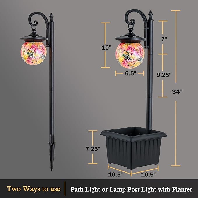 SolarGlow Planter Light Set of 2