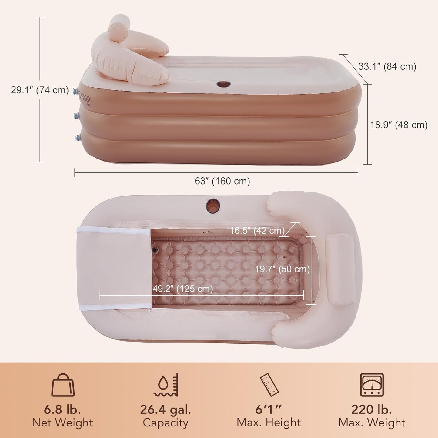FoldaSoak Portable Spa Tub
