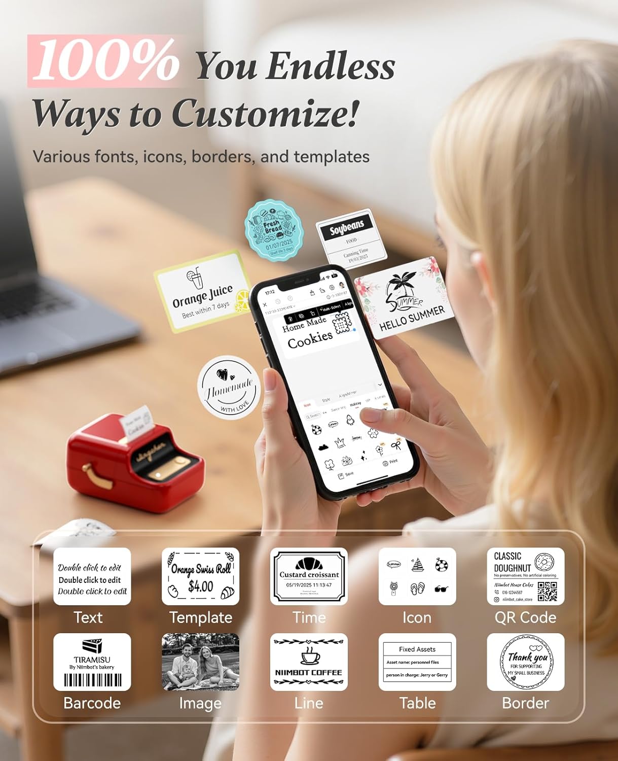 NIIMBOT B21 Bluetooth Label Printer