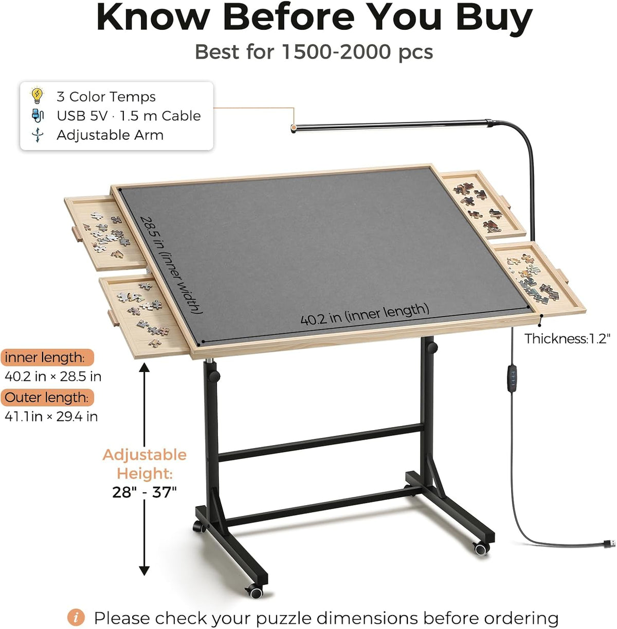 Puzzle Station LED Puzzle Table