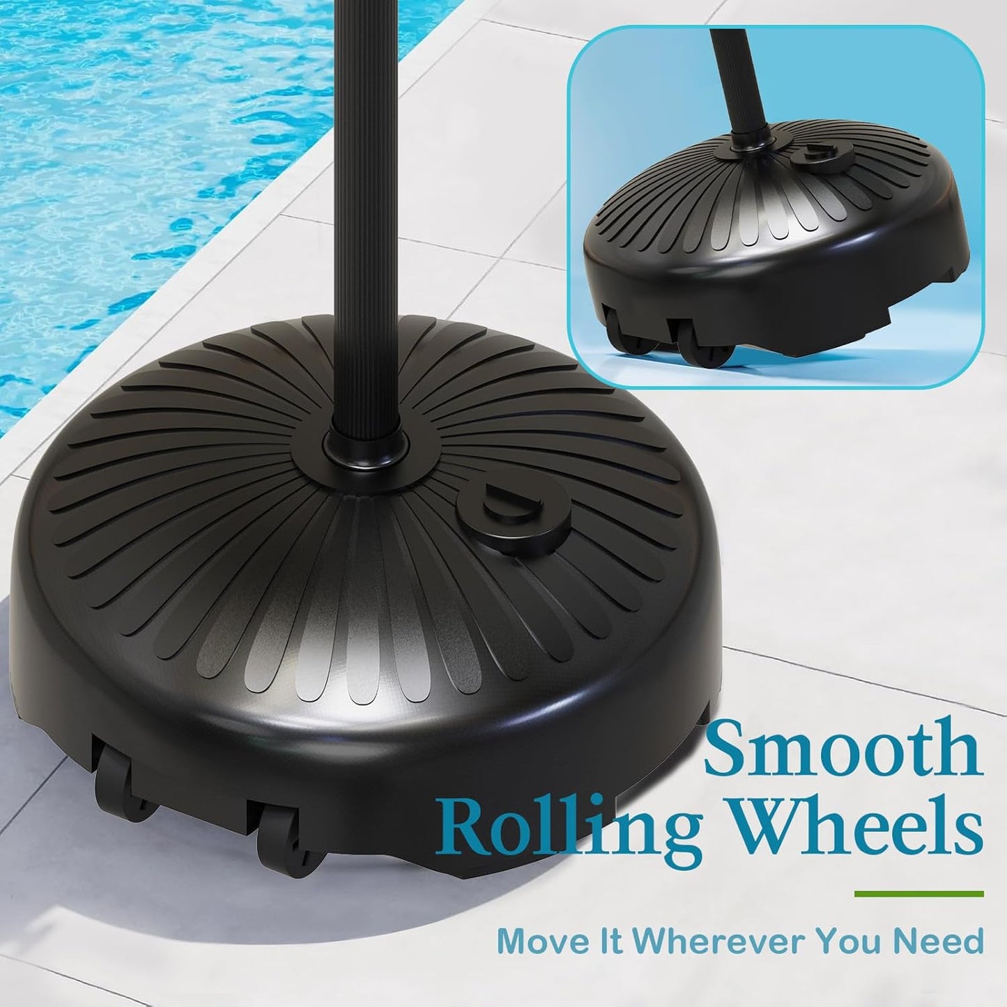 The Oasis Solar Pool Towel Rack