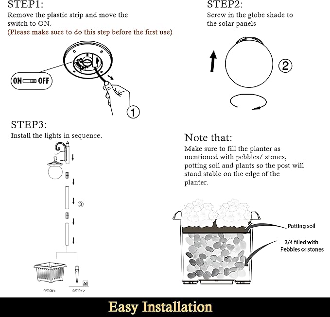 SolarGlow Planter Light Set of 2