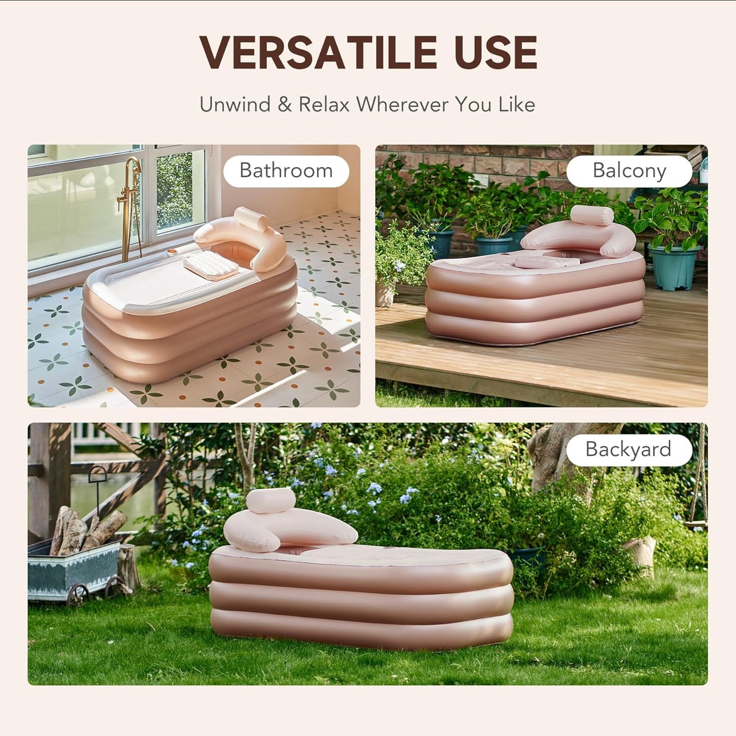 FoldaSoak Portable Spa Tub