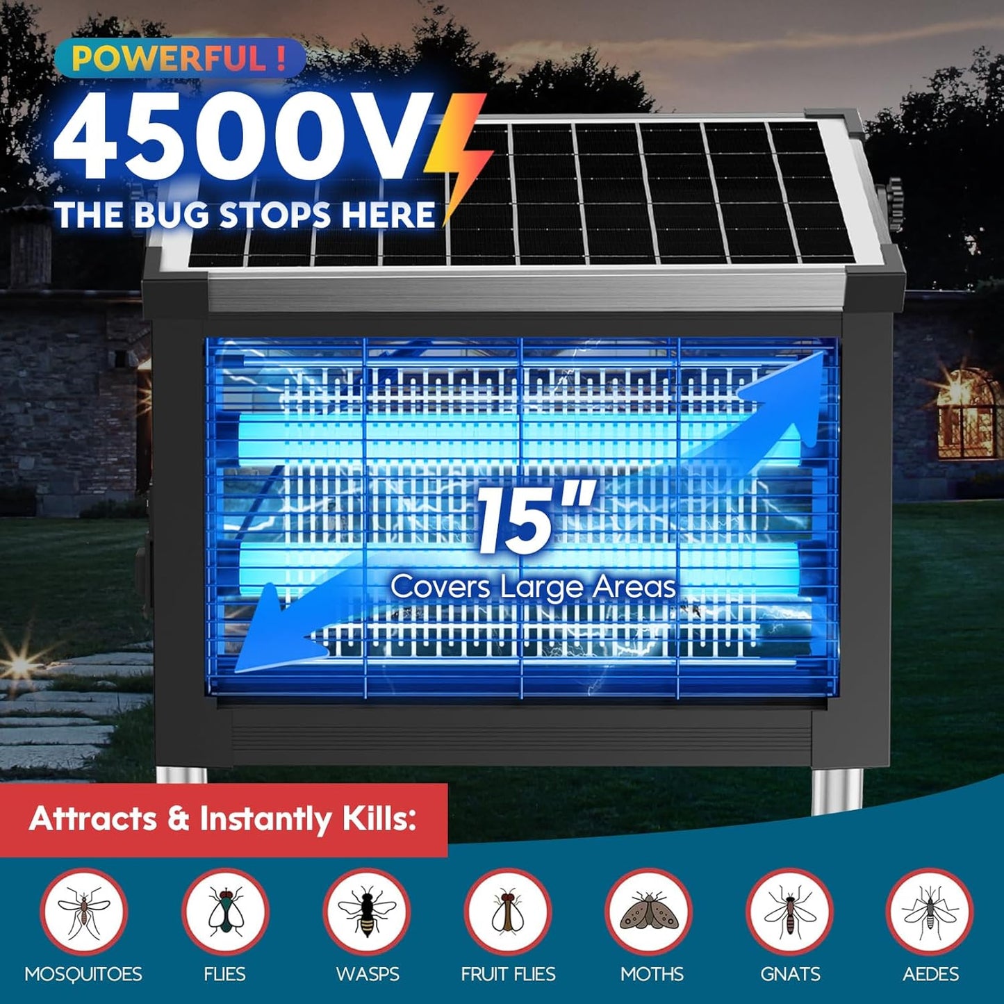 BuzzShield Solar Bug Zapper
