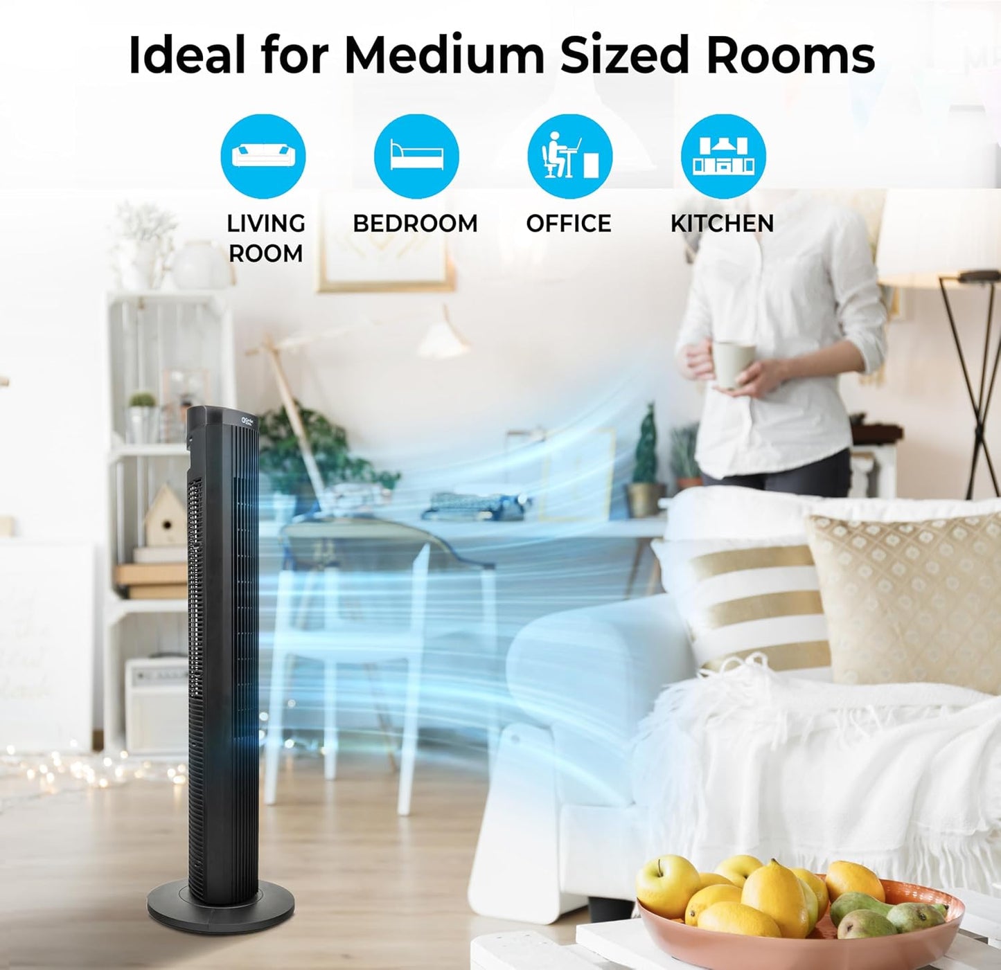 ComfortZone 40 Bladeless Tower Fan