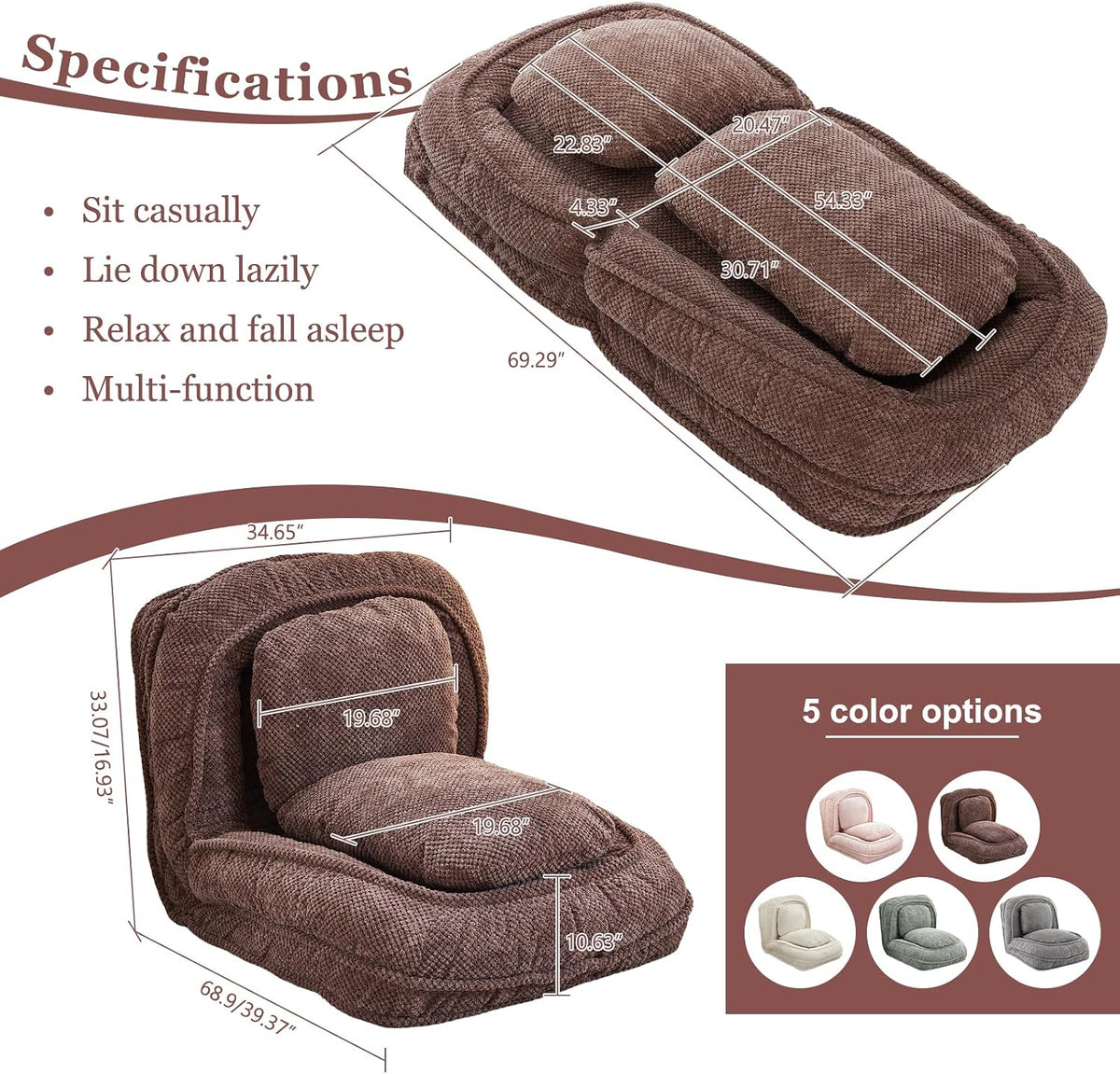 CozyFold Floor Sofa