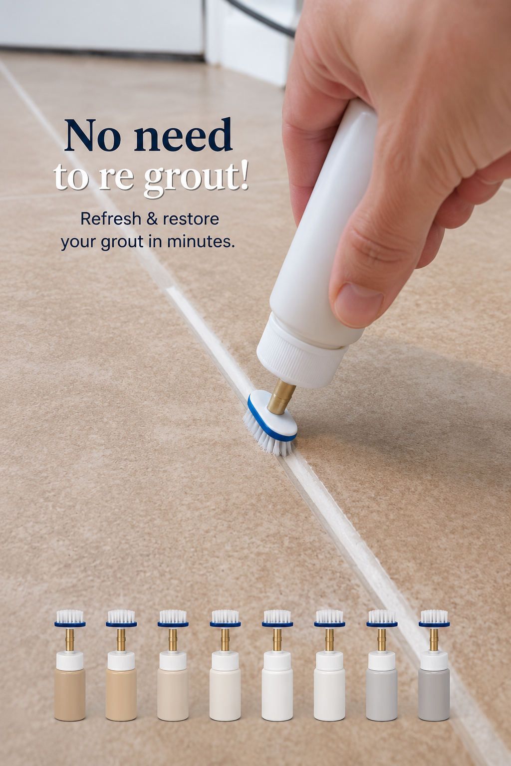 GroutGlow Restoration Kit [2 Applicators + 9 Color Sealers]