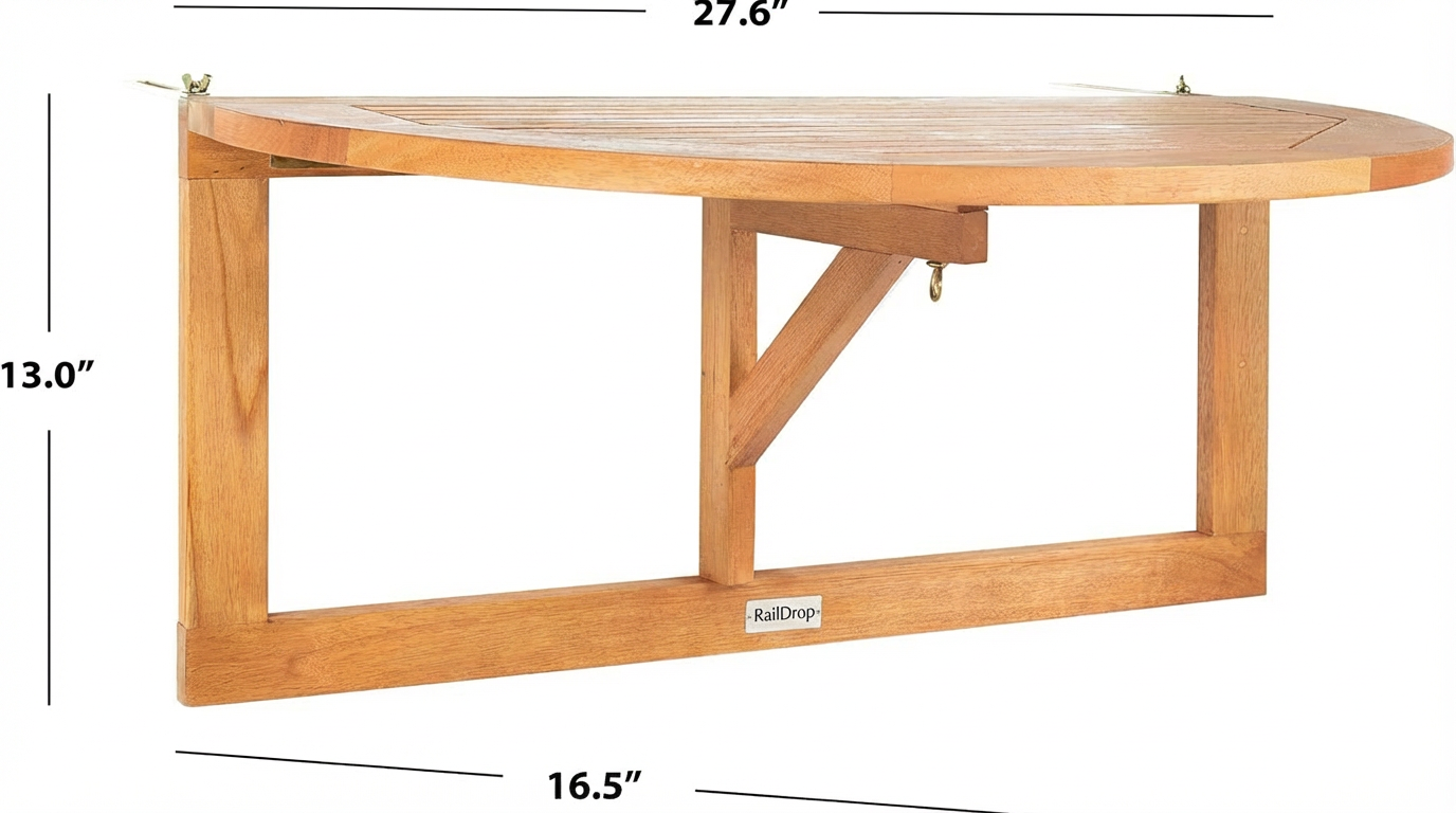 RailDrop SpaceSaver Balcony Table