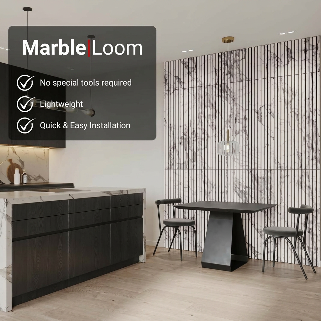 MarbleLoom 3D Wall Panels 4 Pack