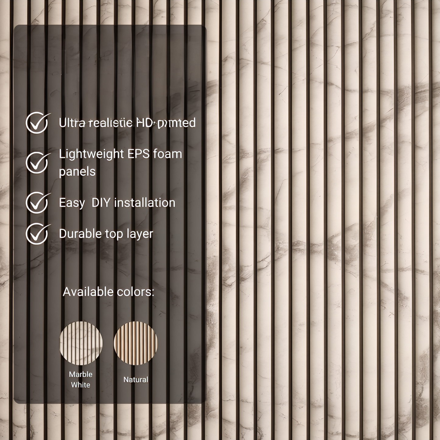 MarbleLoom 3D Wall Panels 4 Pack