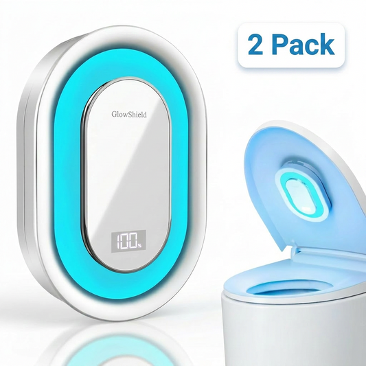 GlowShield Duo: 2-Pack Smart UV-C Toilet Sanitizer